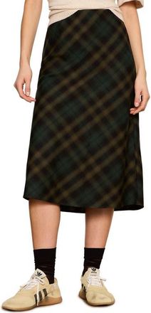 Sanctuary Favorite Plaid Slip Skirt in Forest Green Plaid at Nordstrom, Size Xx-Small