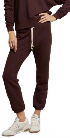 perfectwhitetee Toni French Terry Jogger In Blackberry