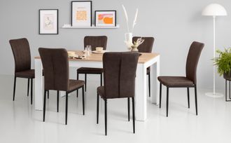 HOME AFFAIRE 4-Fussstuhl »Bergamo« (Set) 4 Stk.erhältlich in Samt, Vintage-Mikrofaser und Webstoff in vielen Farben