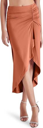 Steve Madden Ambrosia Asymmetric Jersey Skirt in Sienna at Nordstrom, Size X-Large