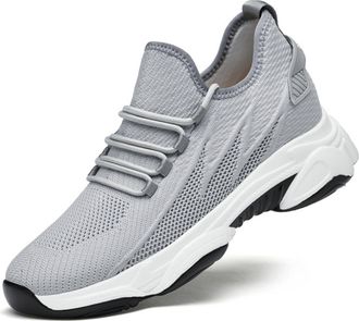 Generic Tallure Shoes Onne - 4 10cm Boost, Taller Trainers for Men 10/8/6cm Elevate Shoes Height Boosting Increasing Shoes (Gray 10cm, Adult, Men, 11.5, Numer