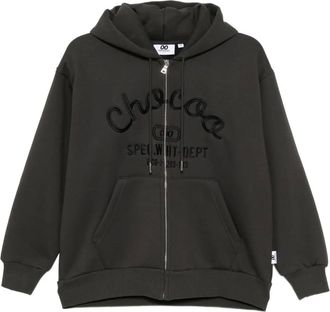 Chocoolate logo-embroidered hoodie - Grey