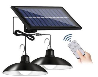 OEM L&aacute;mpara De Ara&ntilde;a Solar Con 2 Paneles Solares Y Mando A Distancia 2 En 1