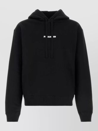 Jil Sander cotton logo print hoodie