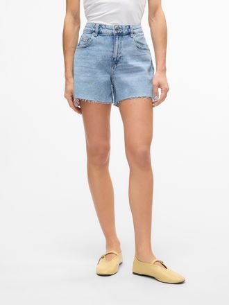 Vero Moda Jeansshorts VERO MODA VMTESS MR SHORT DNM SHORTS MIX GA NOOS, Damen, Gr. XL (42), N-Gr, blau (light blau denim), Denim/Jeans, Obermaterial: 99% Baumwo