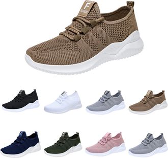Generic Womens Comfort Walking Shoes Size 4.5, Lightweight Breathable Mesh Sneakers Orthopedic Running Training Shoes Soft Comforble Slip On Trainers with Arc