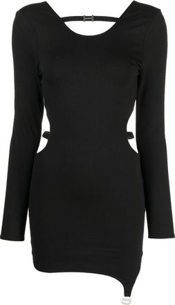Heliot Emil logo-detail long-sleeve mini dress - women - Rayon/Nylon/Elastane - L - Black