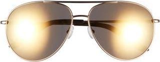 Nike Chance 61mm Mirrored Aviator Sunglasses in Gold/brown/gold at Nordstrom Rack