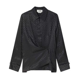 Fendi Shirts, female, Brown, Size: S Long Sleeve Shirt