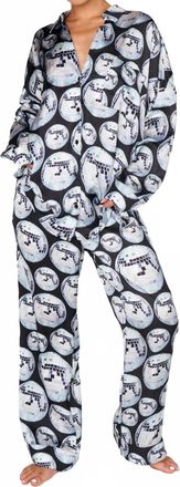 Show me your Mumu Overslept Disco Ball Pajama Set In Black