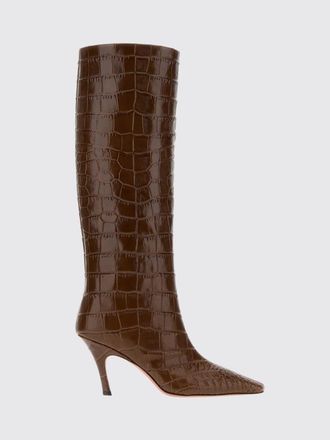 Amina Muaddi High Heel Shoes Woman color Brown