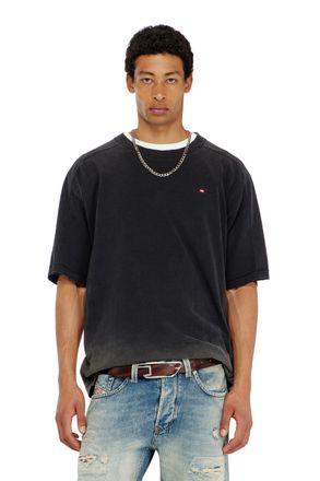 Diesel Cotton T-shirt with degrad&eacute; effect - T-Shirts - Man - Black