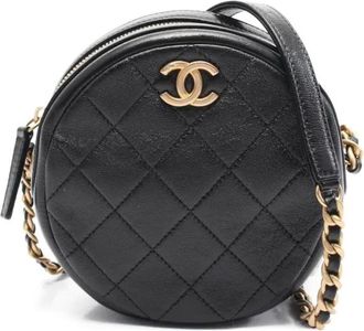 Chanel Borsa a spalla mini in pelle matelassé 2020-2021 - Nero