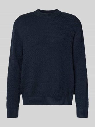 Selected Relaxed Fit Pullover aus reiner Baumwolle Modell PHILIP in Dunkelblau, Größe XXL