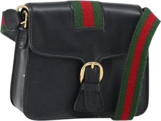 Gucci Pre-owned Vintage Schoudertas - Dames - Vintage Schoudertas - Zwart - ONE Size - Leer - Vintage