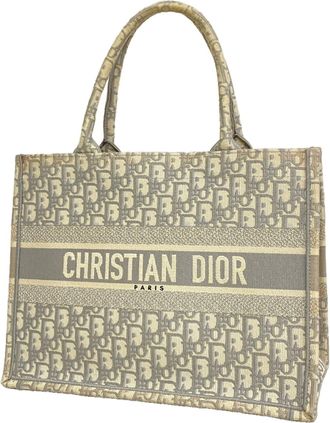 Dior Gray Canvas Tote Bag (Pre-Owned)