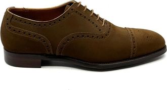 Crockett & Jones Barrington Richelieu - Heren - Veterschoenen - Bruin - 41 EU - Leer - Schoenen