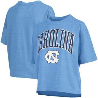 Pressbox Womens Pressbox Carolina Blue North Carolina Tar Heels Nelson Arch Over Logo Waist Length Oversized Slub T-Shirt in Light Blue at Nordstrom, Size