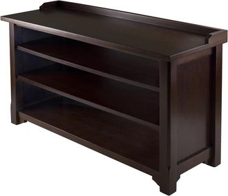 Winsome Dayton Storage Hall Bench with shelves