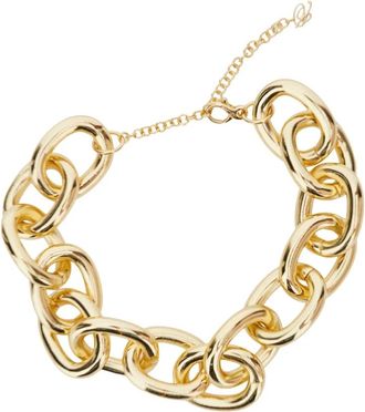 Blumarine Collar de cadena de lat&oacute;n - Accessories - Mujer - Amarillo - ONE SIZE