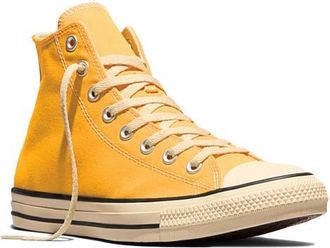 Converse Chuck Taylor All Star High Top Sneaker in Gold Palm/Golden View/Black at Nordstrom, Size 8.5