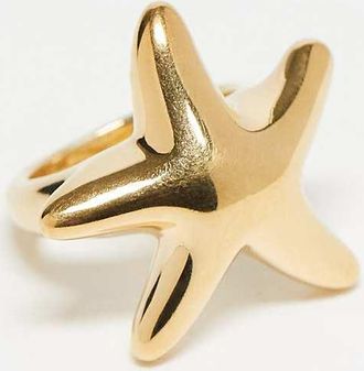 Seol + Gold 18kt gold vermeil chunky starfish ring