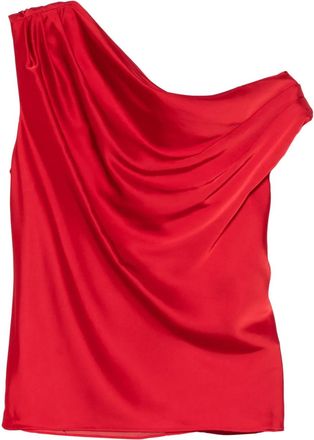 Lauren Ralph Lauren Blusa con dettaglio drappeggiato - Rosso