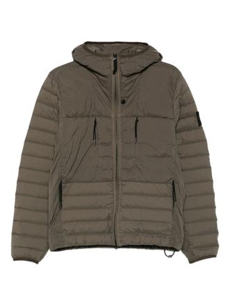 Stone Island hooded zip-fastening jacket - Green