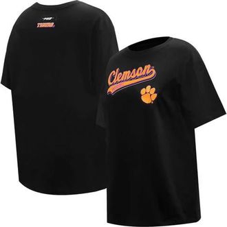 Pro Standard Womens Pro Standard Black Clemson Tigers Script Tail Oversized Boyfriend T-Shirt at Nordstrom, Size Medium