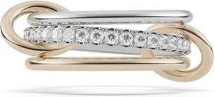 Spinelli Kilcollin Junia Diamond Pav&eacute; Linked Stack Ring in 18K Yellow Gold/White Gold at Nordstrom