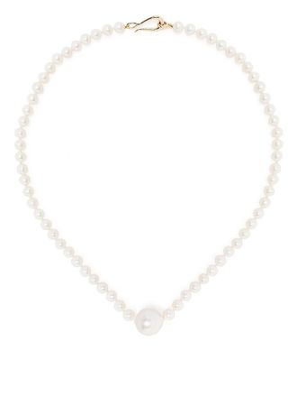 Mizuki Collana a catena in oro giallo 14kt con perla Sea of Beauty - Bianco