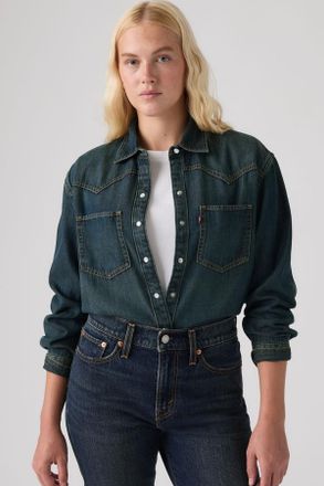Levi's Teodora Western Lightweight Shirt - Donna - XS - Lavaggio scuro / High Vibration Western