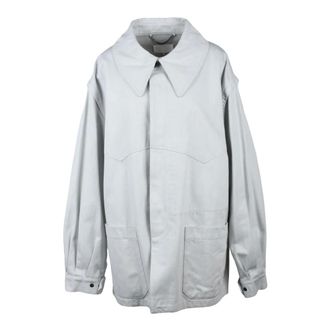 Maison Margiela Giaccone Jacket - Dames - Jassen - Beige - Maat: L Katoen
