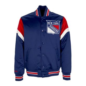 Mitchell & Ness Hombre, Chaquetas, Azul, Talla: L