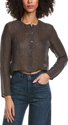 Leset Stella Crew Linen-Blend Cardigan