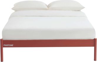 Pantone Cama 140x190 de metal terracota con somier incluido