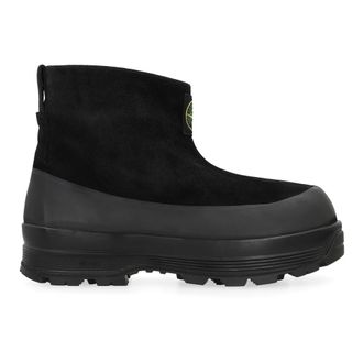 Stone Island Ankle Boots, male, Black, Size: 11 US S100120 Suede Shoes