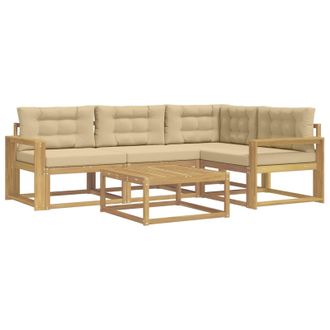 vidaXL Conjunto De Sof&aacute;s De Exterior 5 Pcs Y Beige 79 X 79 X 37 Cm Vidaxl