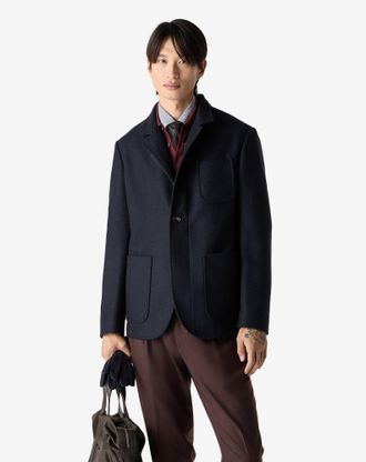 Corneliani Blue wool and cashmere jacket