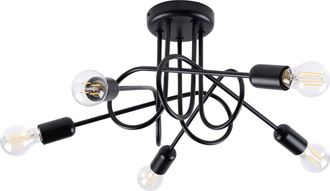 Sollux Lighting Ara&ntilde;a knot 5 negro alt. 35