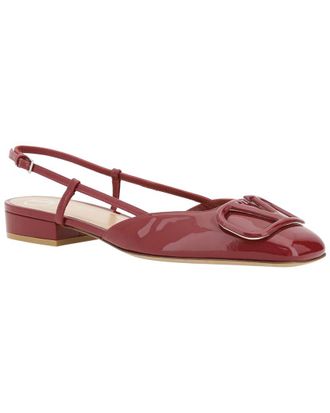 Valentino Vlogo Leather Ballerina Flat
