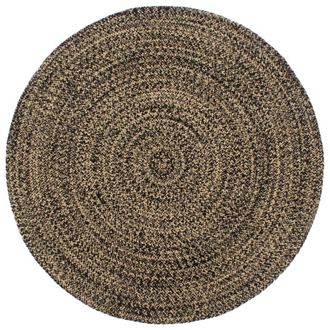 vidaXL Alfombra Hecha A Mano De Yute Marr&oacute;n Y Negro 210 Cm Vidaxl