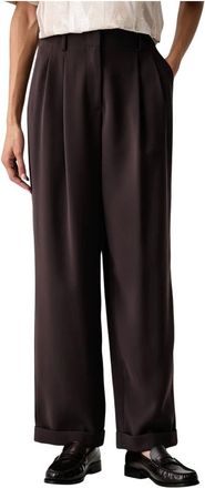 A|X Armani Exchange Pantalones Anchos - Trousers - Mujer - Marr&oacute;n - M