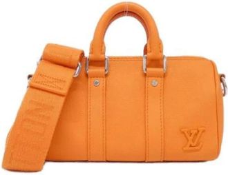 Louis Vuitton Vintage, unisex, Oranje, ONE Size, Leer, Pre-owned Boston Bag