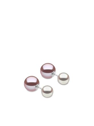 Yoko London 18kt witgouden South Sea oorbellen met zoetwaterparel