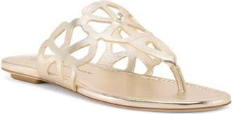 Stuart Weitzman Jasmine Cutout Sandal in Light Gold at Nordstrom, Size 7
