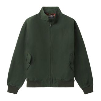 Fred Perry Made In England Harrington-jas In Gewaxt Nachtgroen
