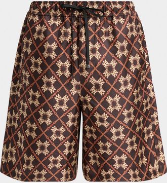 Amiri Men & apos;s Silk MA Quad Drawstring Pull-On Shorts