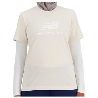 New Balance Sport Essentials Jersey Logo T-Shirt T-Shirt f&uuml;r Damen | beige