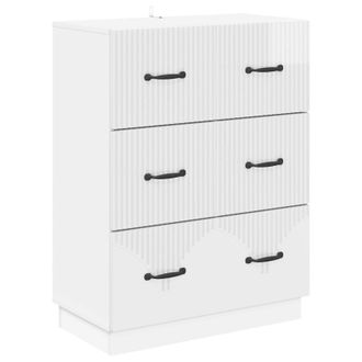 vidaXL Cajonera Brillante 66 X 34,5 X 87 Cm Madera De Ingenier&iacute;a Vidaxl